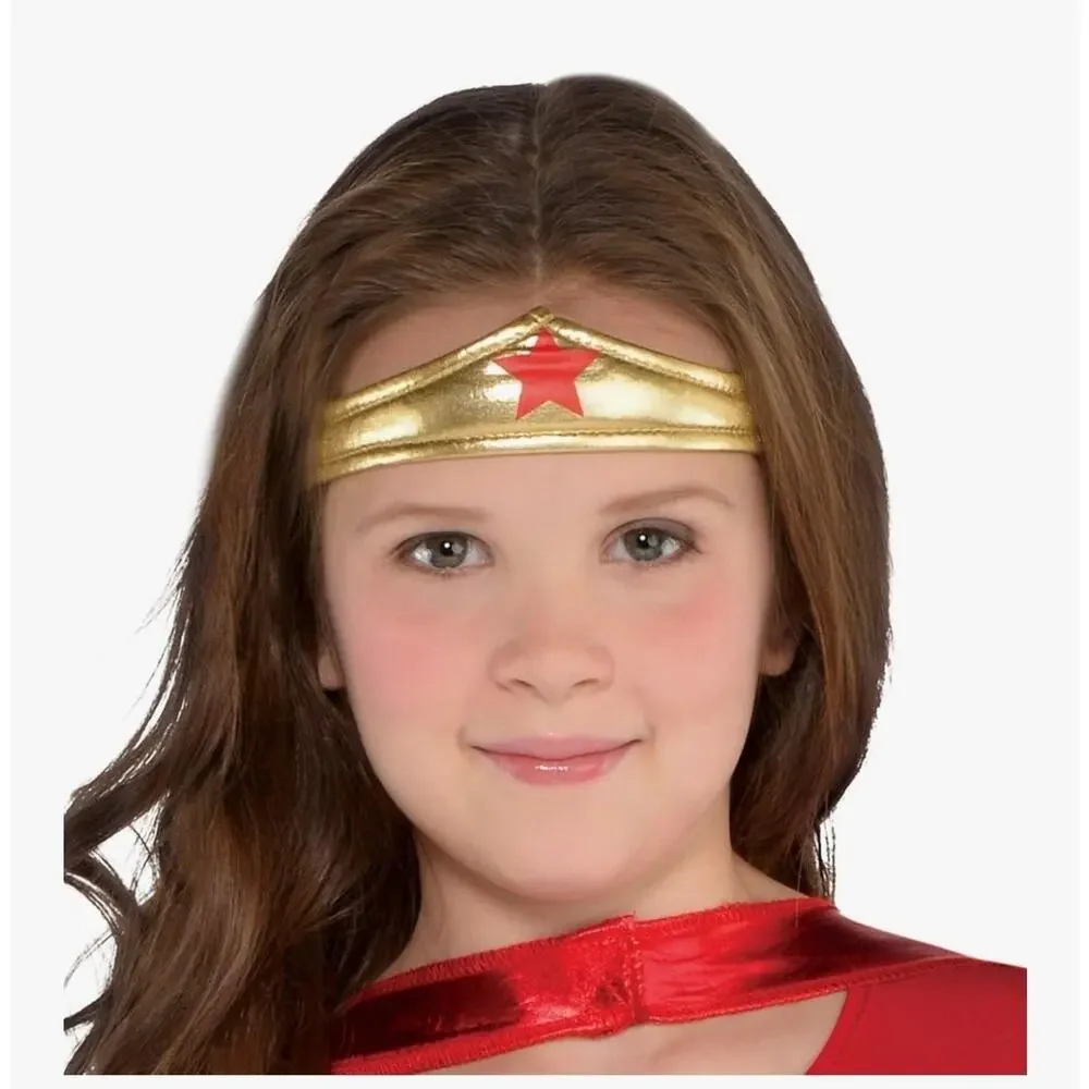 DC Wonder Woman Girl, Size Child Large 12-14, Halloween Costume Dress, Cape